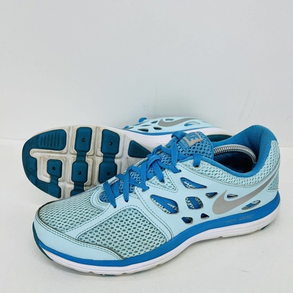 Nike Shoes Womens 8.5 Dual Fusion Lite 599560-414 Teal Blue Running Lace Up - Picture 1 of 11
